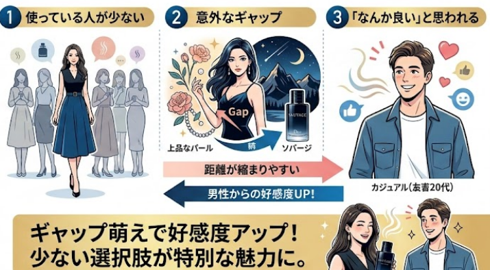 ディオールソバージュは男性からの印象アップも狙える