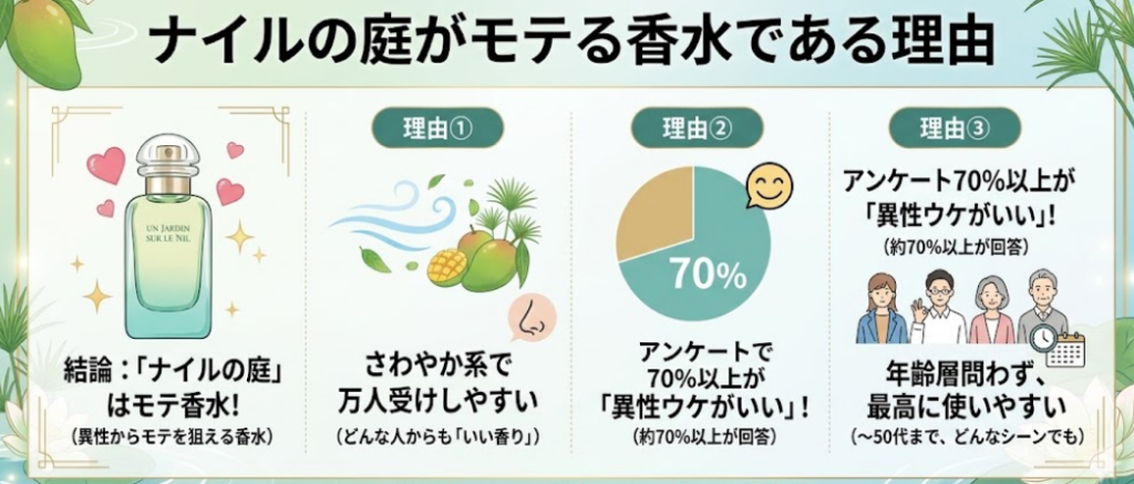 まとめ:ナイルの庭はモテる香水